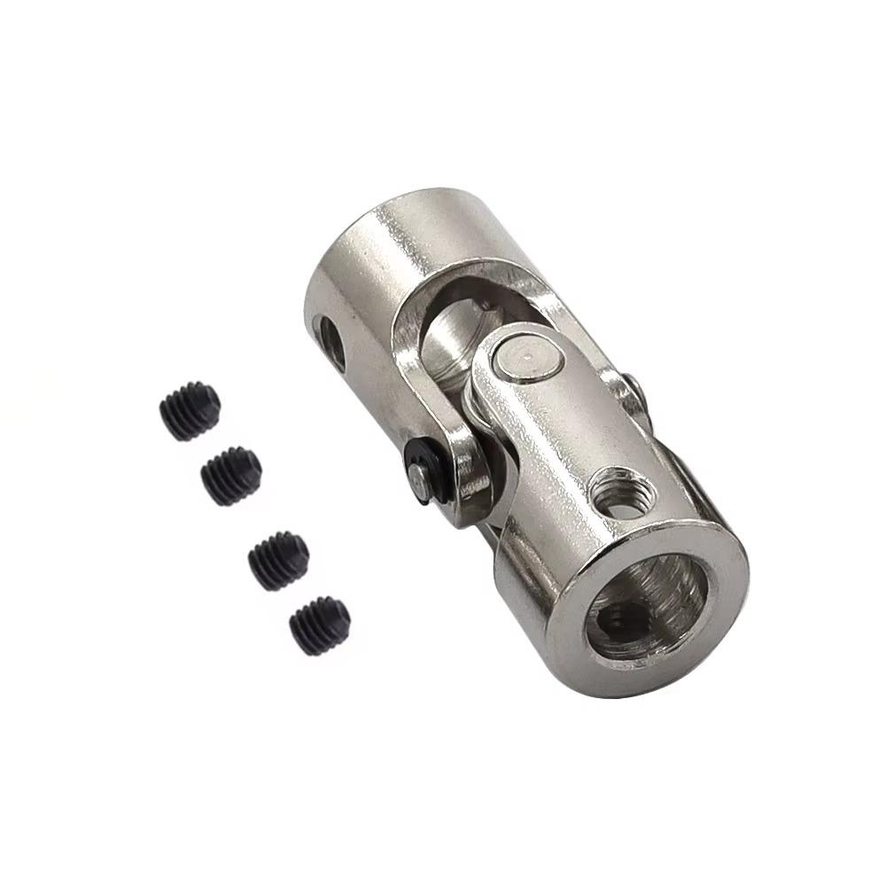 Silver Motor Connector Metal Joint Coupling Gimbal New Shaft Coupler  for RC Car Boat