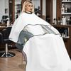 Adjustable Closure Hairdressing Apron with Transparent Window Hairdressing Workwear  Home Use