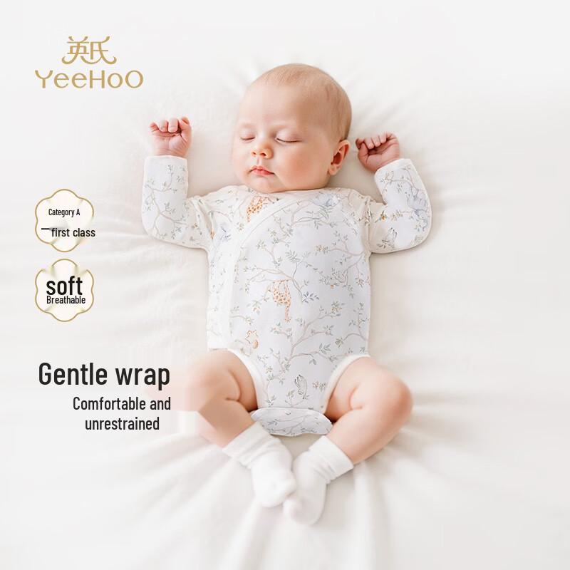 YEEHOO Baby Long-Sleeve Pure Cotton Bodysuit 66
