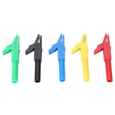 P2007 5Pcs Fully Insulated Plug In Alligator Clips 15A 300V for 4mm Banana Plug