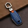 Genuine Leather Protector for Mitsubishi Lancer 10 Outlander Ex Asx Rvr Eclipse Cross Pajero Sport L200 Key Case Cover Fob