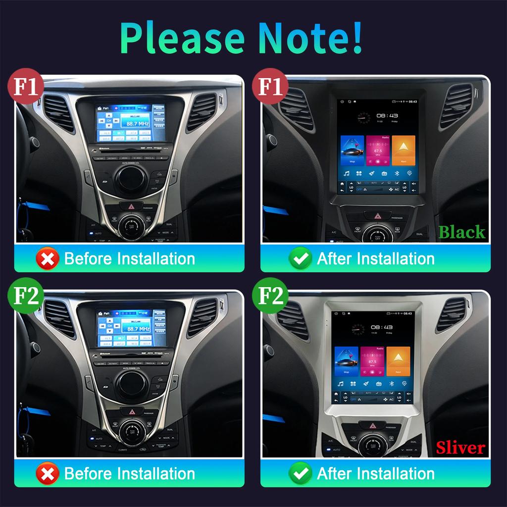 9.7" Android 14 For Hyundai Azera 2011-2012 Car Radio Multimedia Central  Navigation 4G GPS Carplay Android Auto Carplay Screen