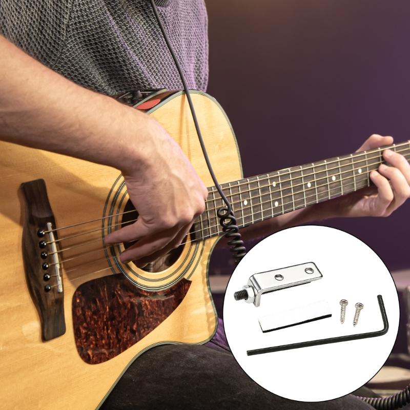 Tremolo Stopper Replacement Electric Guitar Metal Tremolo Bridge Stopper Stabilizer with Mounting Screws and Wrench