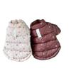 Warm Teddy Down Jacket Floral Pattern Four-Legged Clothes Comfortable Puppy Coat  Winter