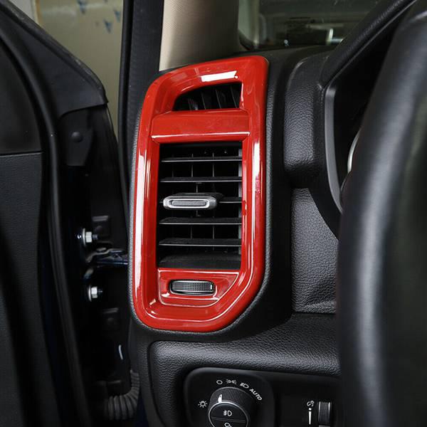 2-Pack Side Air Vent Trim for 18-21 Dodge Ram Center Console