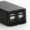 Car Motorcycle USB Hub Charging Station for Phone DC Converter with Battery Clip 4 USB Ports Power Adapter