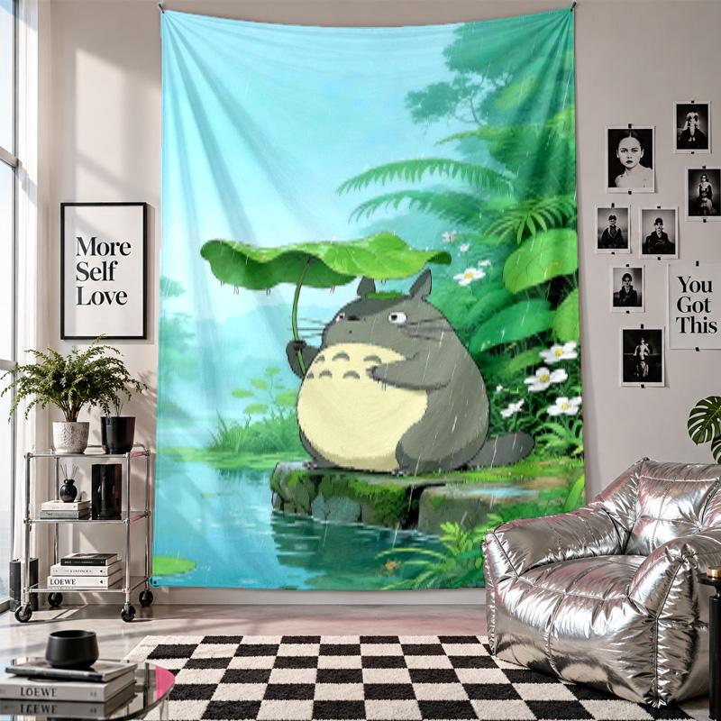 Wall TapestryMy Neighbor Totoro Art Hanging Cloth Decorative Background Cover for Room Decoration