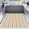 Pvc Kitchen Rug Modern Style Plaid Carpet Leather Waterproof Floor Mat Anti-slip Oil-proof Mats Large Area Home Decoration Rugs