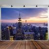 New York Sunset Skyline Tapestry - Empire State Building Cityscape Wall Hanging