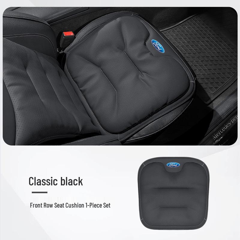 Ford Compatible Nappa Leather Car Seat Cushion: Focus, Escort, Edge, Escape, Kuga, Mondeo - All-Season Universal Fit