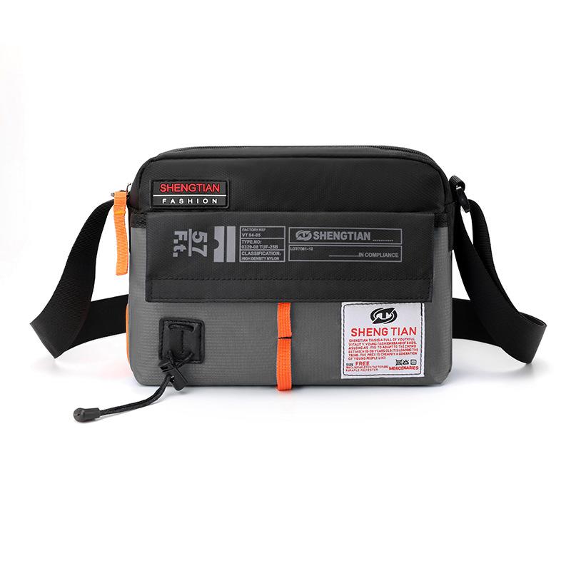 New men's simple casual durable shoulder bag large capacity outdoor travel Oxford cloth messenger bag