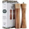 Wooden Salt and Pepper Grinder, Adjustable Manual Salt Grinder, Acacia Wood, 8 Inch, Pepper Mill with Ceramic Core, Suitable for Picnic, Parties,