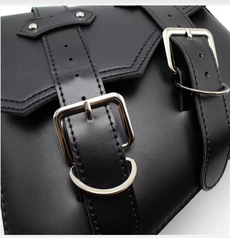 Motorcycle Side Saddle Bags PU Leather Swing Arm Tool Bag for Sportster XL883 1200 Honda Suzuki Universal Storage Saddlebags