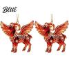 Seasonal Celebration Ornaments 2Pcs 2D Goat Hanging Ornaments Acrylic Winged Pendants Year of Christmas Tree Decor The Auspicious Decorations
