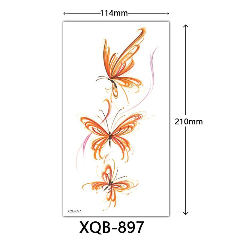 Small Full Arm Tattoo Sticker, Flower Letters, Plain Flower Tattoo Sticker Tattoo