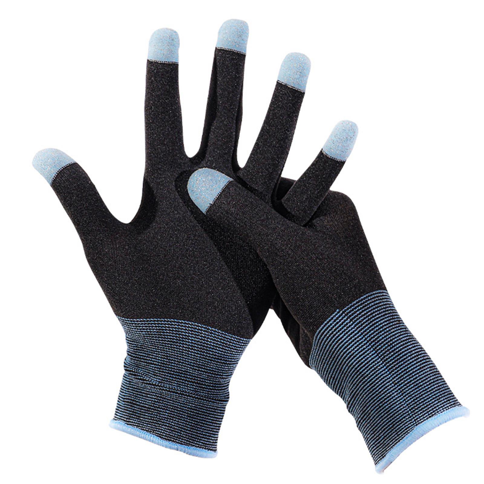 

1 Pair Gamer Sleeve Sweatproof Full Gamer Finger Cover Sensitive Touch Fingertips Sleeve For Mobile Games Game Accessory 1 синій