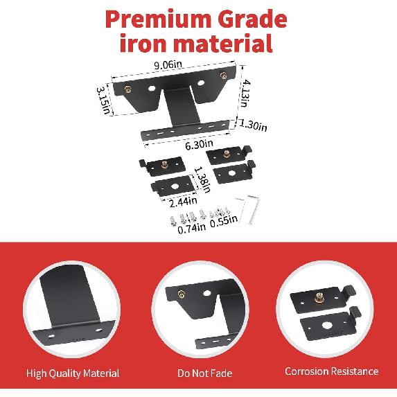 Supporto Staffa Porta Targa Anteriore Compatibile con Dodge Challenger 2009-2014 (Nero)