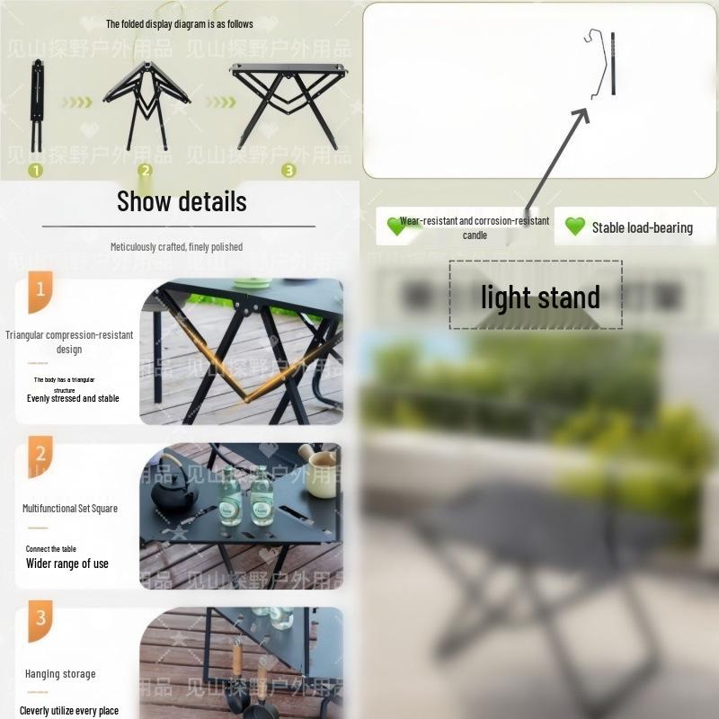 Compact Outdoor Folding Table: Multifunctional, Lightweight & Perfect for Camping, Picnics, or Coffee