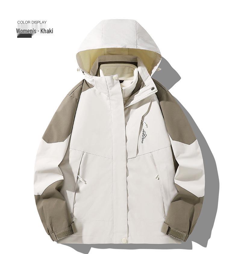 Mink Velvet Liner 3-in-1 Windproof Waterproof Jacket for Women & Men - Detachable, Warm Outerwear