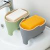 Soap Box NEW Double Layer Creative Cute Elephant Bathroom Accessories Home Decorative Children Students Waterproof Drain Rack