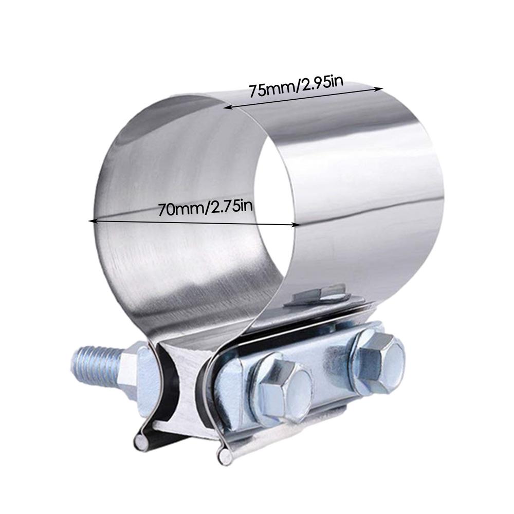 Car exhaust pipe clamp 50-100mm Stainless Steel Heavy Duty Exhaust Coupler Muffler Clamp Automotive Replacement Exhaust Clamps