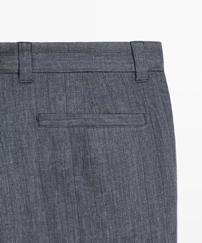 Masimodutti 100% Linen Striped Pants