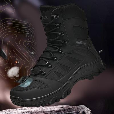 Męskie buty do treningu bojowego w terenie, na cztery pory roku, antypoślizgowe, komfortowe, buty do walki w dżungli, wysokie, outdoorowe, wieloterenowe buty trekkingowe