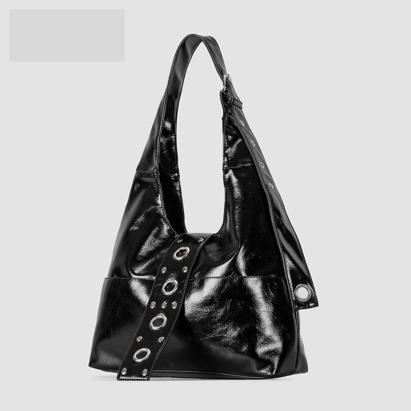 Tote Bag Punk-style Motorcycle Bag Crossbody Single-shoulder Bag Women's Retro Half-moon Handbag