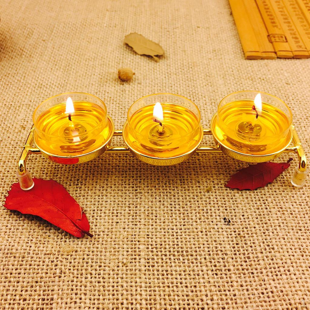 Candle Holder Candlestick Butter Lamp Light Decoration Stand for Home Decor Desktop