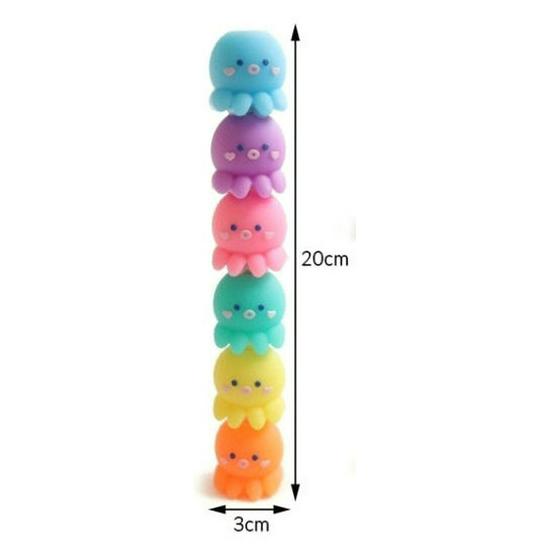 Colorful Animal-Themed Stress Relief Markers: Flexible Decompression Art Supplies for Kids with Sleeves and Fluorescent Planner Pens.
