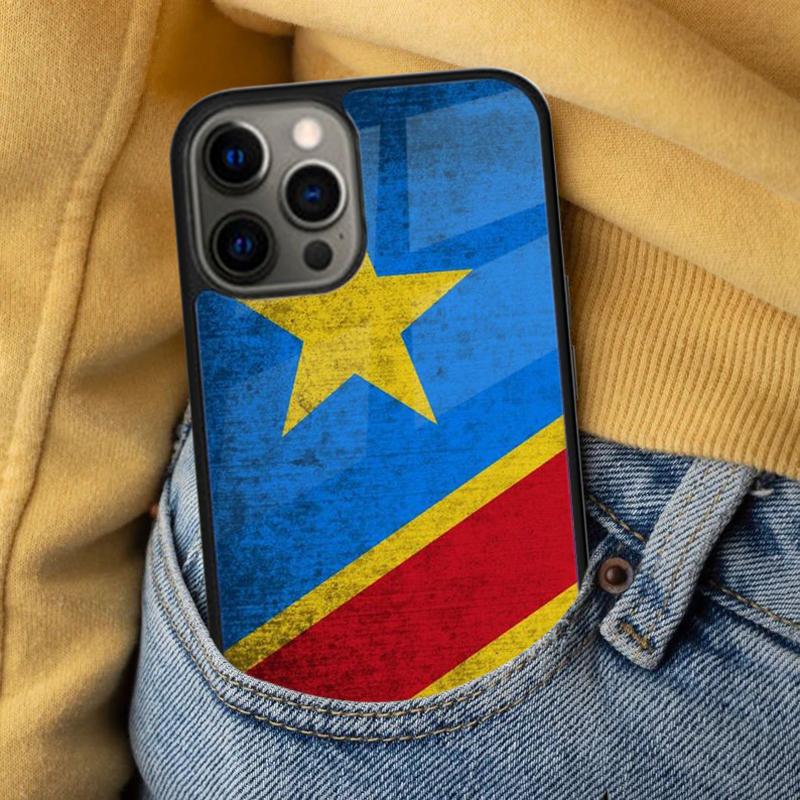 Demokratische Republik Kongo Flagge Weiche Handyhülle für iPhone 17 Air 16e Pro max 15 Pro 13 14 Plus 11 12 MagSafe Magnetische Hülle