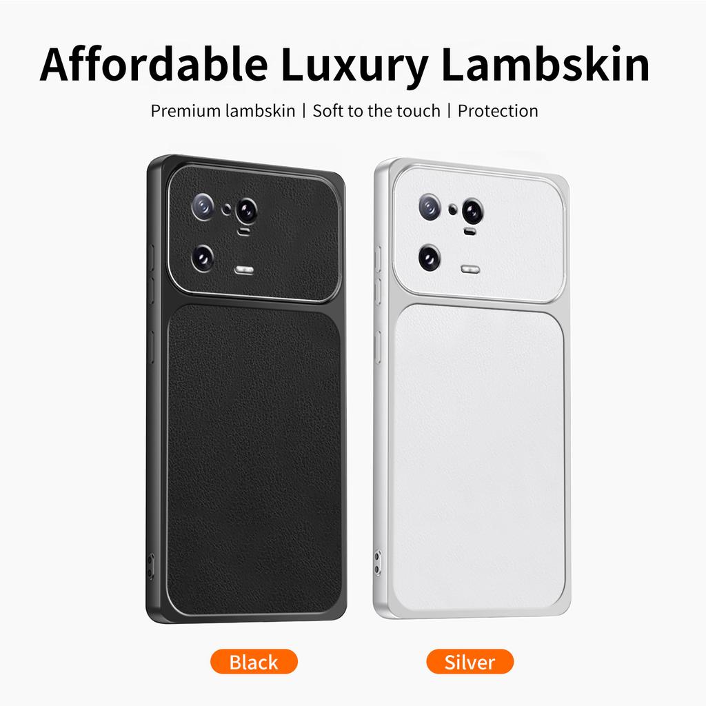 Luxury Phone Case for Xiaomi 13 13T Pro 13Pro 13TPro 5G Original Leather Lamb Skin Texture High Quality Silicone Soft Back Cover