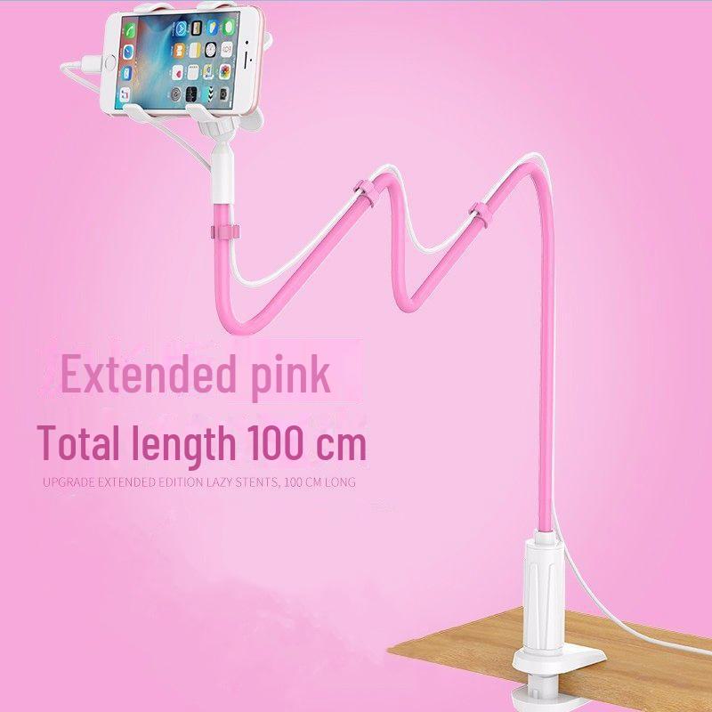 

Ленивый держатель для мобильного телефона: Креативный спиральный стол и прикроватная тумба для прямых трансляций 100CM Double Clamp розовый