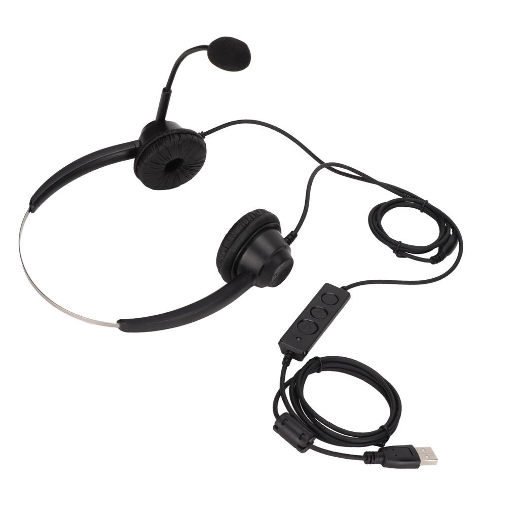 H360DUSB1 Binaurales USB-Business-Headset mit einstellbarer Lautsprecherlautstärke und Mikrofon-Stummschaltung