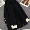 Blazer for Women Winter Casual Long Sleeve Button Cardigan Slim Fit Solid Color Professional Denim Suit Jacket