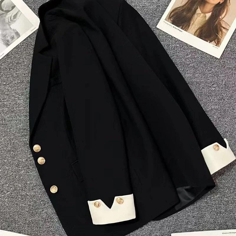Blazer for Women Winter Casual Long Sleeve Button Cardigan Slim Fit Solid Color Professional Denim Suit Jacket