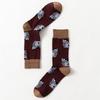 Men Socks Spotted Dog Bulldog Dog Coloured Long Style Mangy Dog Tide Socks