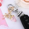 Handmade Strawberry Bowknot Keychain for Women and Girls Featuring Durable Alloy Material and Bright Colors