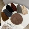 Sweet Fashion Wool Knitted Beret Women Autumn and Winter Simple Whirlwind Versatile Painter Hat