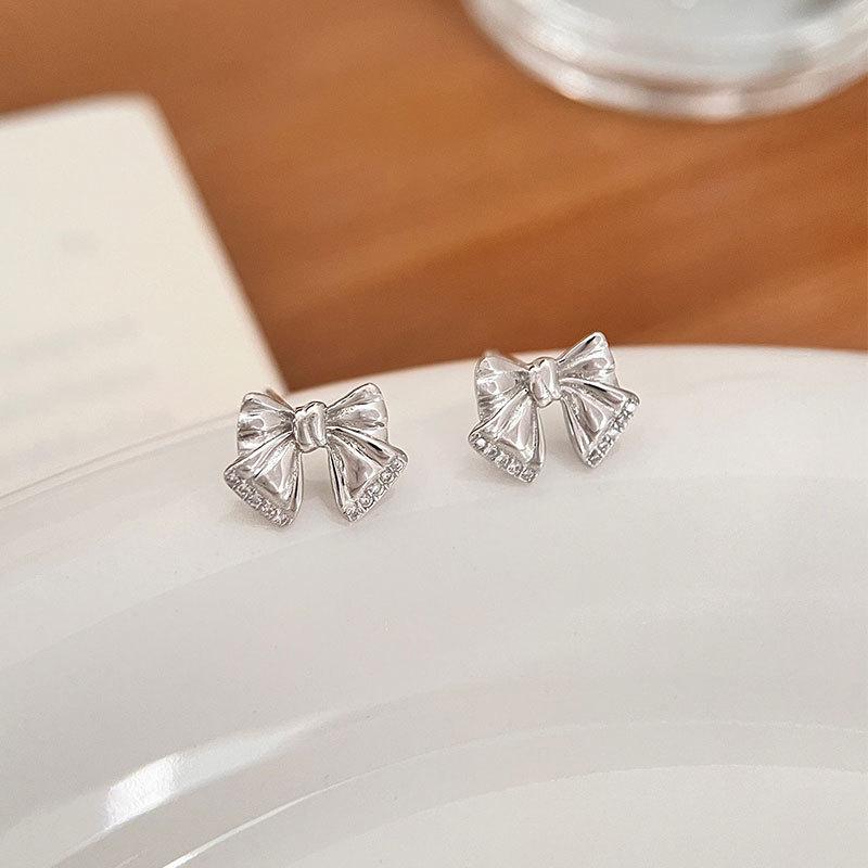 

Новогодняя серия «Бант» Серьги Ожерелье Японский и Корейский Стиль Ins Кольцо Браслет Тенденция