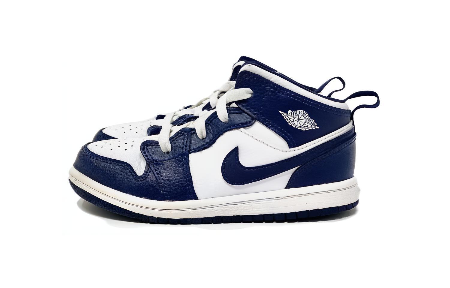 Jordan 1 Mid White Metallic Gold Obsidian (TD) 25