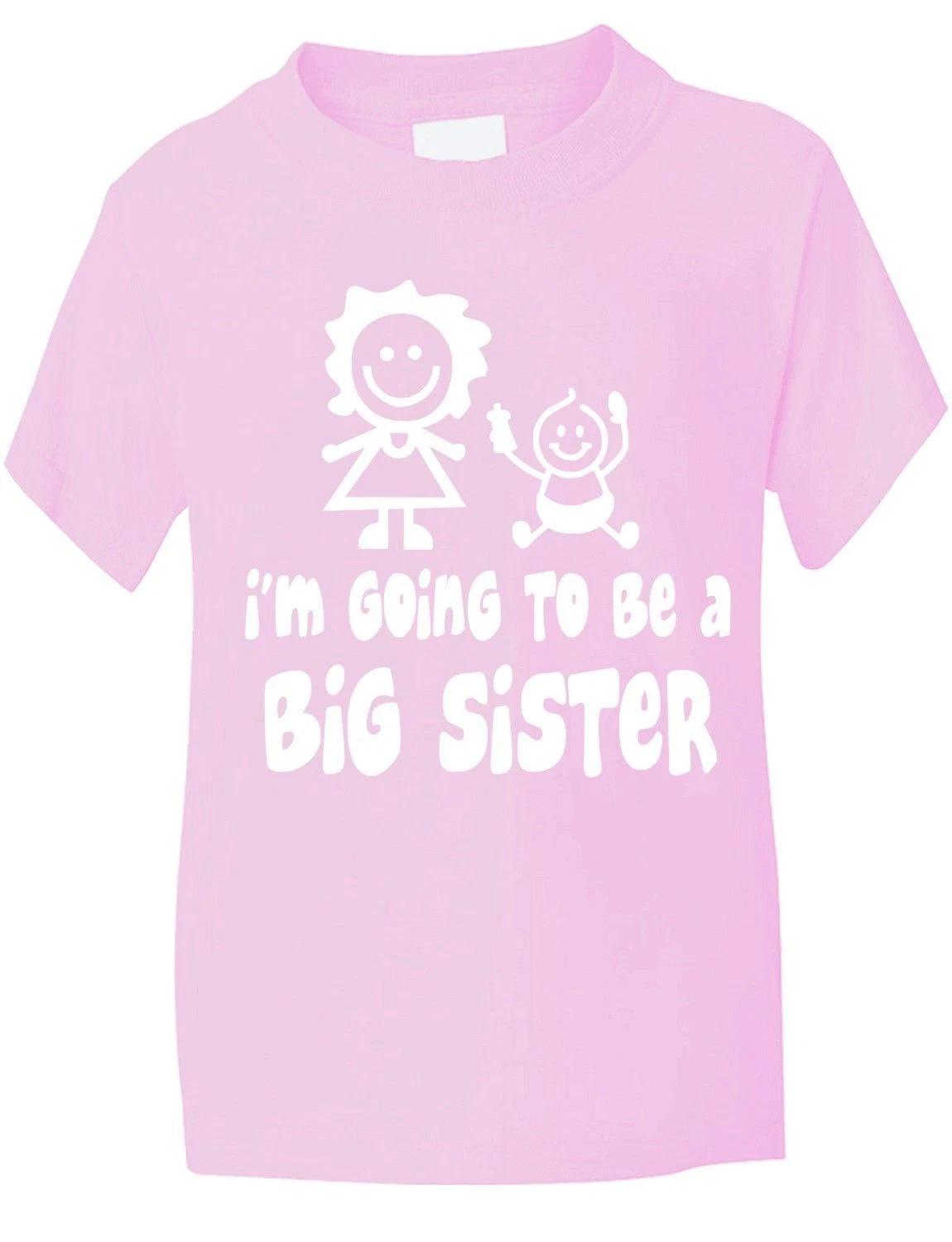 I m Going To Be Big Sister Funny Girls T-Shirt Baby Birthday Gift Age 1-13 XL