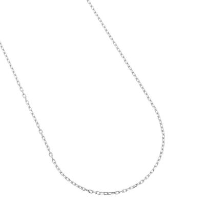 Halskette aus chirurgischem Edelstahl, 45 cm, nur Kette, Schiebestift-Kette, einfache Halskette für Frauen [Piena] (Silber)