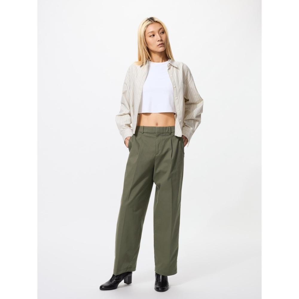 Uniqlo Japan Cotton Tuck Wide Pants