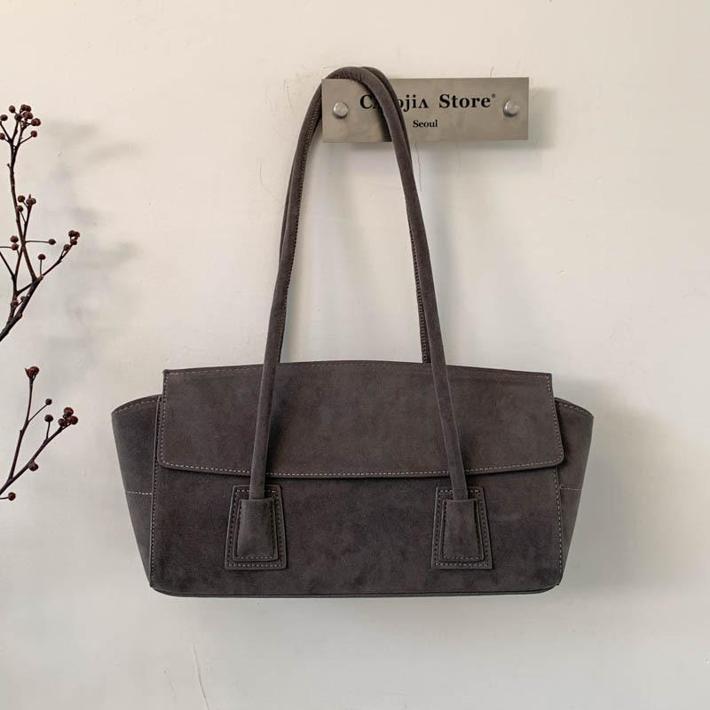 Elegant Suede Tote Bag for Women – Classic Top Handle Handbag with Structured Design and Minimalist Style