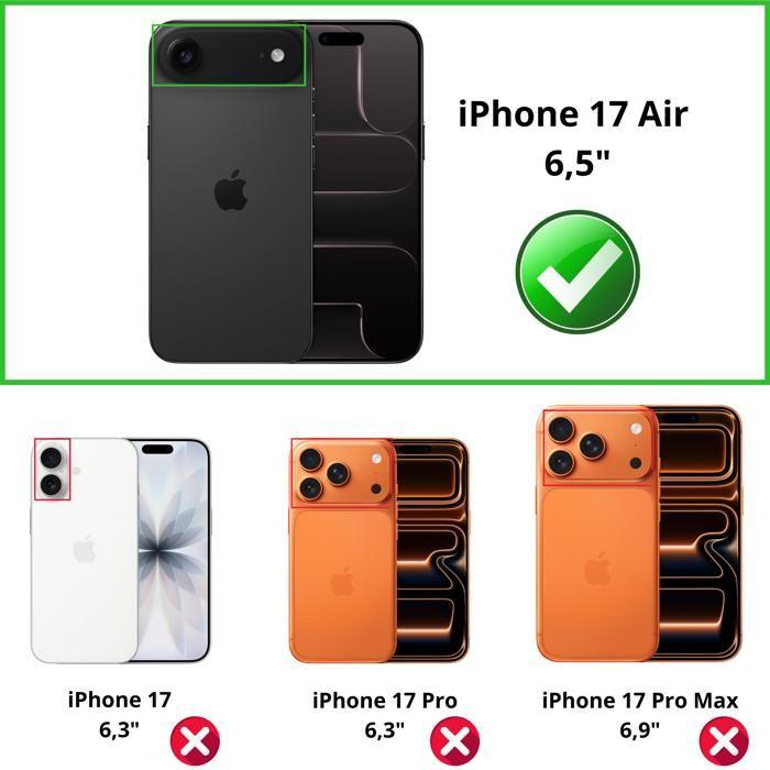 Verre Trempé - PHONILLICO - iPhone 17 AIR - Pack de 2 - Résistant aux rayures - Protection écran