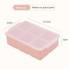 4/6/8 Grid Ice Cube Tray Silicone Ice Cube Moulds  Pot Base Packaging Box With/Without Lids Reusable Square Ice Cube Mould
