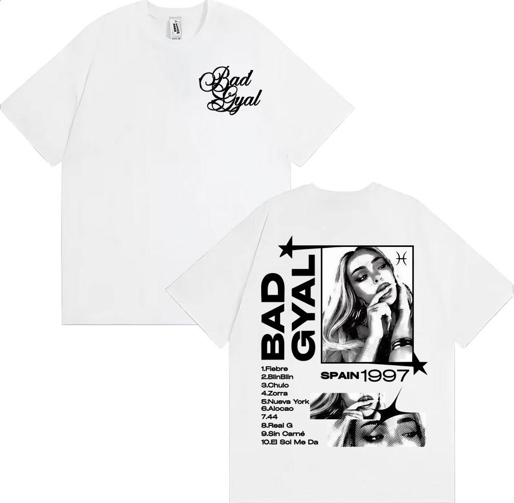 Singer Bad Gyal Album Tour 2025 Graphic T Shirts Unisex Women Harajuku Hip Hop Street Tshirt 100 Cotton Comfort Oversized T Shirt