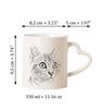 American Shorthair - Cat Mug, Adorable Heart-shaped Handle Mug, Universal Gift from Art-Dog Brand