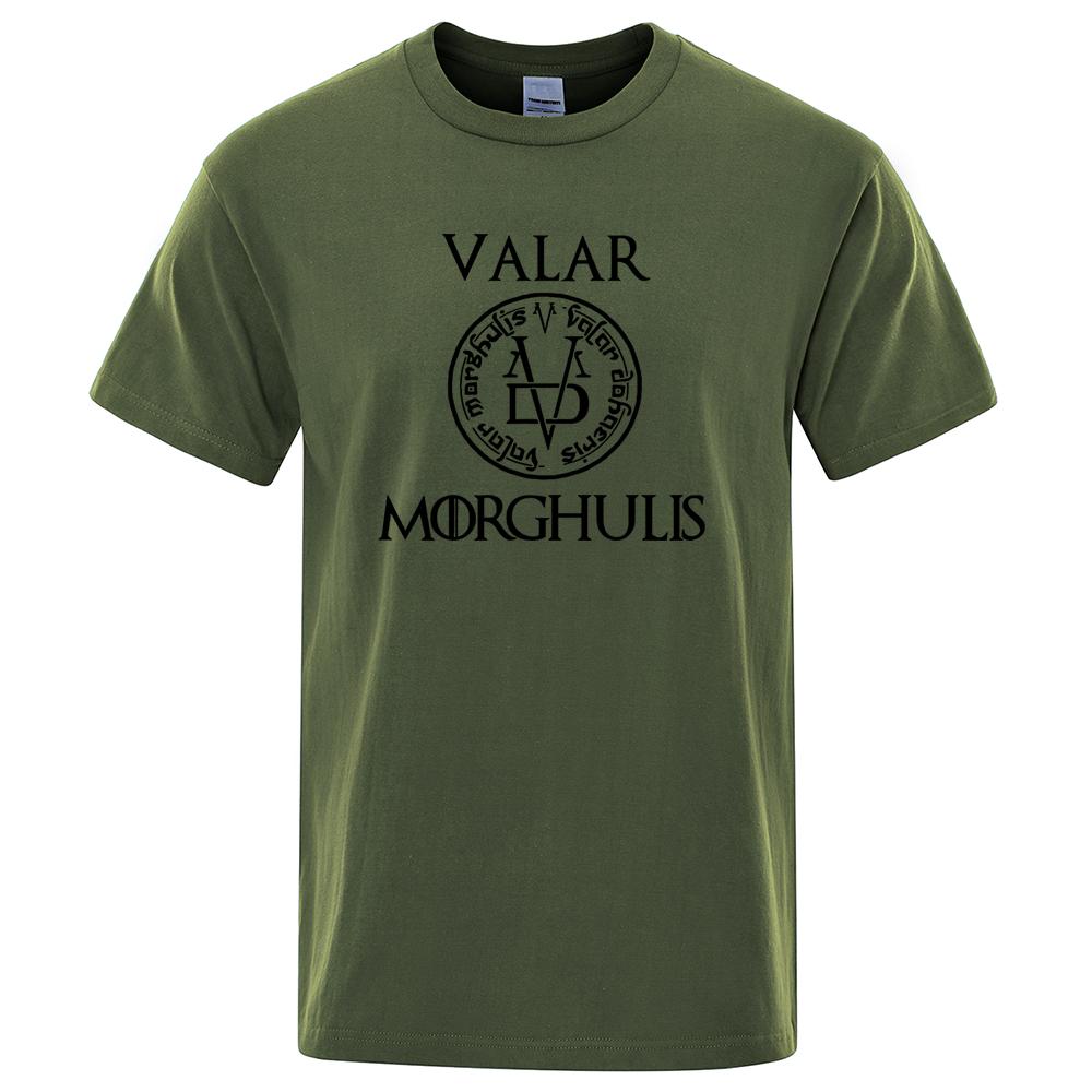 Summer Men's T-Shirt A Song of Ice and Fire T Shirt Valar Morghulis Printed Shirts Men Casual Tee Tops Plus Size Streetwear